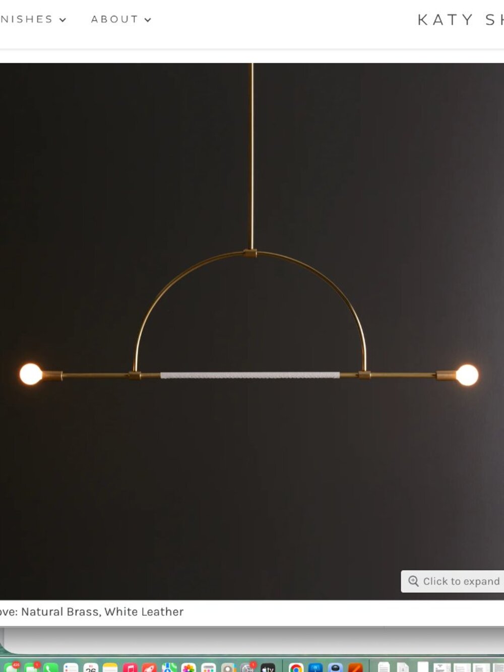 Katy Skelton Ellis Light with black leather